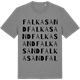 Mid Heather Gray t-shirt med Falkasand ordlek t-shirt