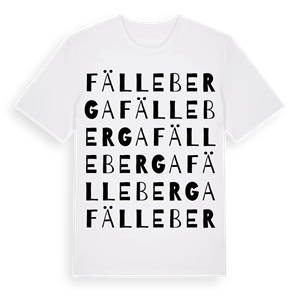 Fälleberga ordlek t-shirt – ekologisk bomull t-shirt från Pinshirt