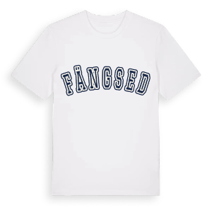 Fängsed college t-shirt – ekologisk bomull t-shirt från Pinshirt