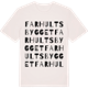 Vintage White t-shirt med Farhultsbygget ordlek t-shirt