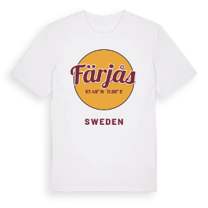 Färjås cirkel t-shirt – ekologisk bomull t-shirt från Pinshirt