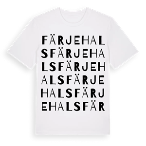 Färjehals ordlek t-shirt – ekologisk bomull t-shirt från Pinshirt