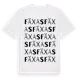 White t-shirt med Fäxas ordlek t-shirt