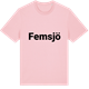 Pink Cotton t-shirt med Femsjö fetstil t-shirt
