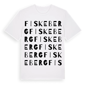 Fiskeberg ordlek t-shirt – ekologisk bomull t-shirt från Pinshirt