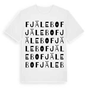 Fjälebo ordlek t-shirt – ekologisk bomull t-shirt från Pinshirt