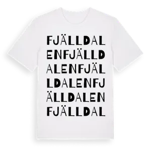 Fjälldalen ordlek t-shirt – ekologisk bomull t-shirt från Pinshirt