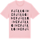 Pink Cotton t-shirt med Fjällgime ordlek t-shirt