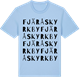 Blue Soul t-shirt med Fjärås kyrkby ordlek t-shirt