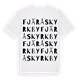 White t-shirt med Fjärås kyrkby ordlek t-shirt