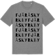Mid Heather Gray t-shirt med Fjärås kyrkby ordlek t-shirt