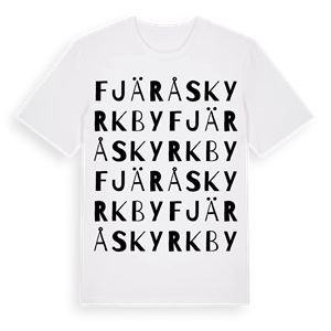 Fjärås kyrkby ordlek t-shirt – ekologisk bomull t-shirt från Pinshirt