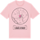 Pink Cotton t-shirt med Fjärås kyrkby t-shirt