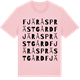 Pink Cotton t-shirt med Fjärås prästgård ordlek t-shirt