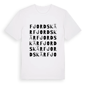 Fjordskär ordlek t-shirt – ekologisk bomull t-shirt från Pinshirt
