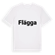 White t-shirt med Flägga fetstil t-shirt