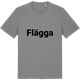 Mid Heather Gray t-shirt med Flägga fetstil t-shirt