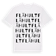 White t-shirt med Flähult ordlek t-shirt