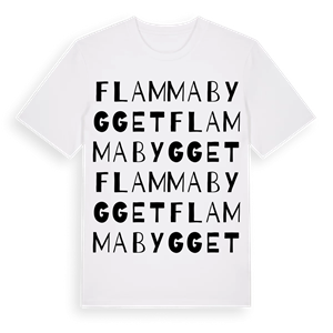 Flammabygget ordlek t-shirt – ekologisk bomull t-shirt från Pinshirt