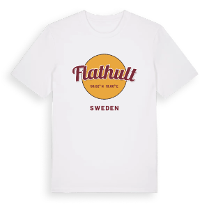 Flathult cirkel t-shirt – ekologisk bomull t-shirt från Pinshirt