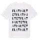 White t-shirt med Flathultet ordlek t-shirt