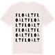 Vintage White t-shirt med Floalt ordlek t-shirt
