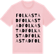 Pink Cotton t-shirt med Folkastad ordlek t-shirt