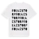 White t-shirt med Folkestorp ordlek t-shirt