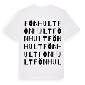 Fönhult ordlek t-shirt – ekologisk bomull t-shirt från Pinshirt
