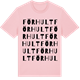 Pink Cotton t-shirt med Förhult ordlek t-shirt