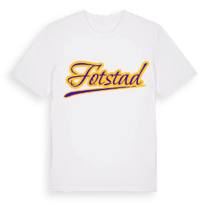 Fotstad baseball t-shirt – ekologisk bomull t-shirt från Pinshirt