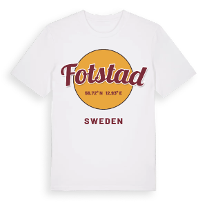 Fotstad cirkel t-shirt – ekologisk bomull t-shirt från Pinshirt