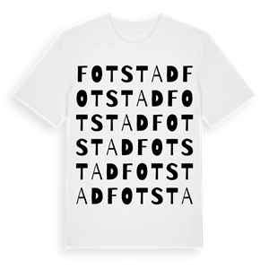 Fotstad ordlek t-shirt – ekologisk bomull t-shirt från Pinshirt