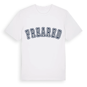 Freared college t-shirt – ekologisk bomull t-shirt från Pinshirt
