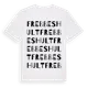 White t-shirt med Frebbeshult ordlek t-shirt
