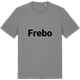 Mid Heather Gray t-shirt med Frebo fetstil t-shirt