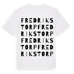 Fredrikstorp ordlek t-shirt – ekologisk bomull t-shirt från Pinshirt