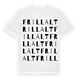 White t-shirt med Frillalt ordlek t-shirt