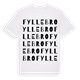 White t-shirt med Fyllebro ordlek t-shirt