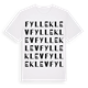 White t-shirt med Fylleklev ordlek t-shirt