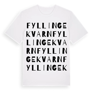 Fyllinge kvarn ordlek t-shirt – ekologisk bomull t-shirt från Pinshirt