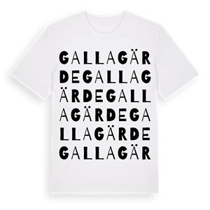 Gallagärde ordlek t-shirt – ekologisk bomull t-shirt från Pinshirt