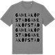 Mid Heather Gray t-shirt med Gamla Köpstad ordlek t-shirt