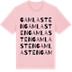 Pink Cotton t-shirt med Gamla Sten ordlek t-shirt