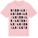 Pink Cotton t-shirt med Gårdakrik ordlek t-shirt