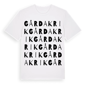 Gårdakrik ordlek t-shirt – ekologisk bomull t-shirt från Pinshirt