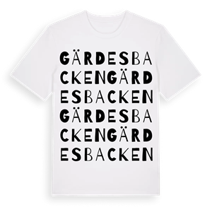 Gärdesbacken ordlek t-shirt – ekologisk bomull t-shirt från Pinshirt