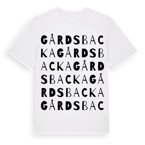 Gårdsbacka ordlek t-shirt – ekologisk bomull t-shirt från Pinshirt