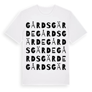 Gårdsgärde ordlek t-shirt – ekologisk bomull t-shirt från Pinshirt