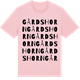 Pink Cotton t-shirt med Gårdshorn ordlek t-shirt